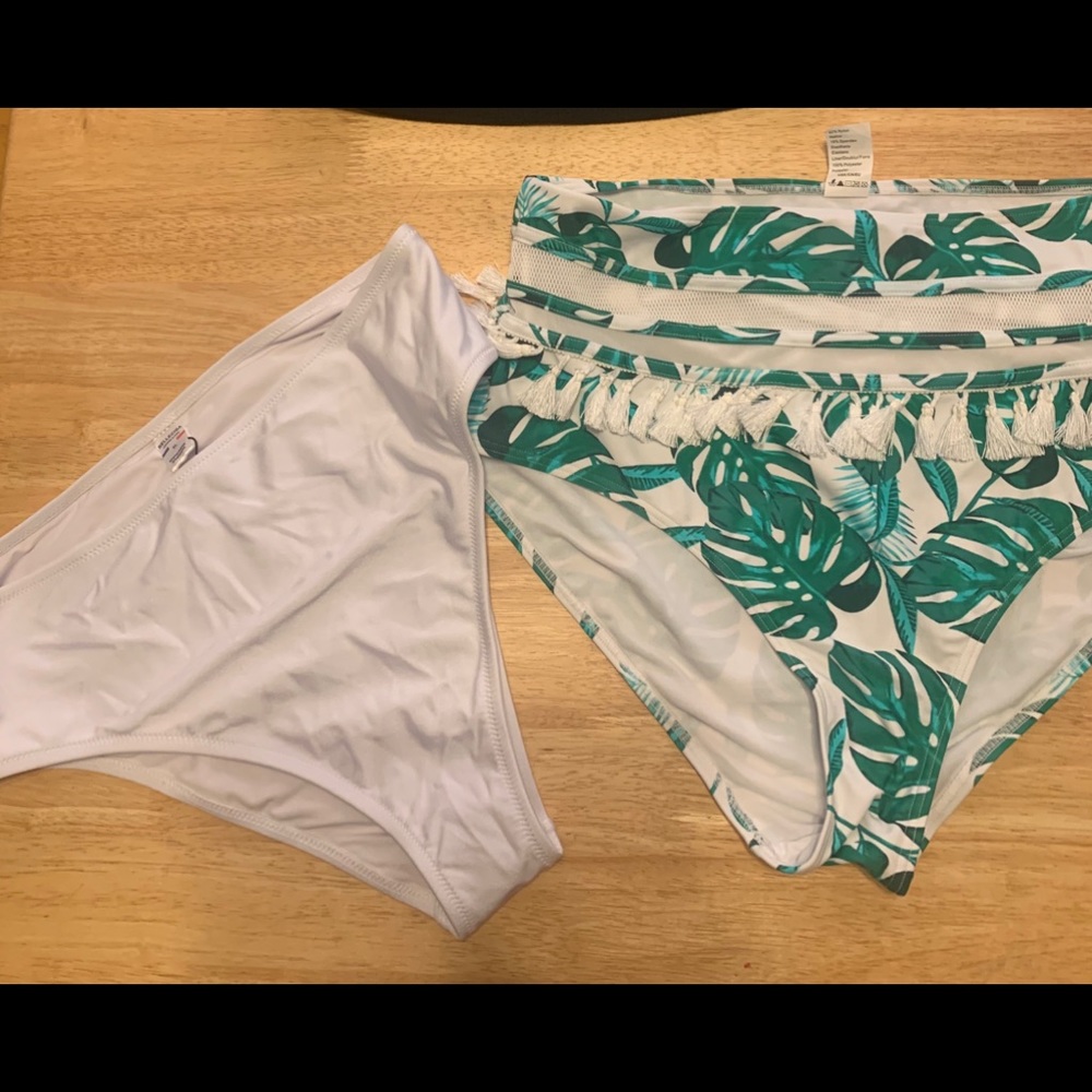 High Rise Bikini Bottoms, size L! $7 each.